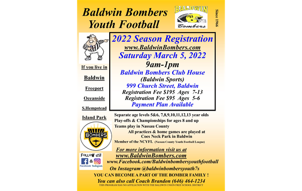 Baldwin Bombers 2022 Registration