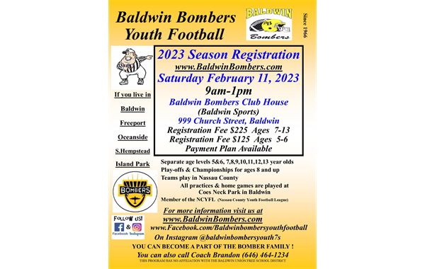 Baldwin Bombers 2023 Registration \ Equipment Turn-in