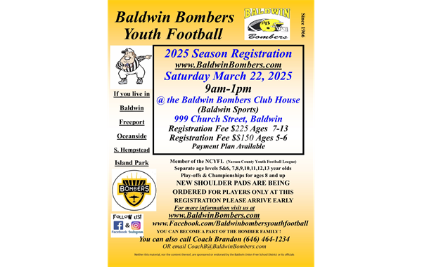 Bombers 2025 Registration 